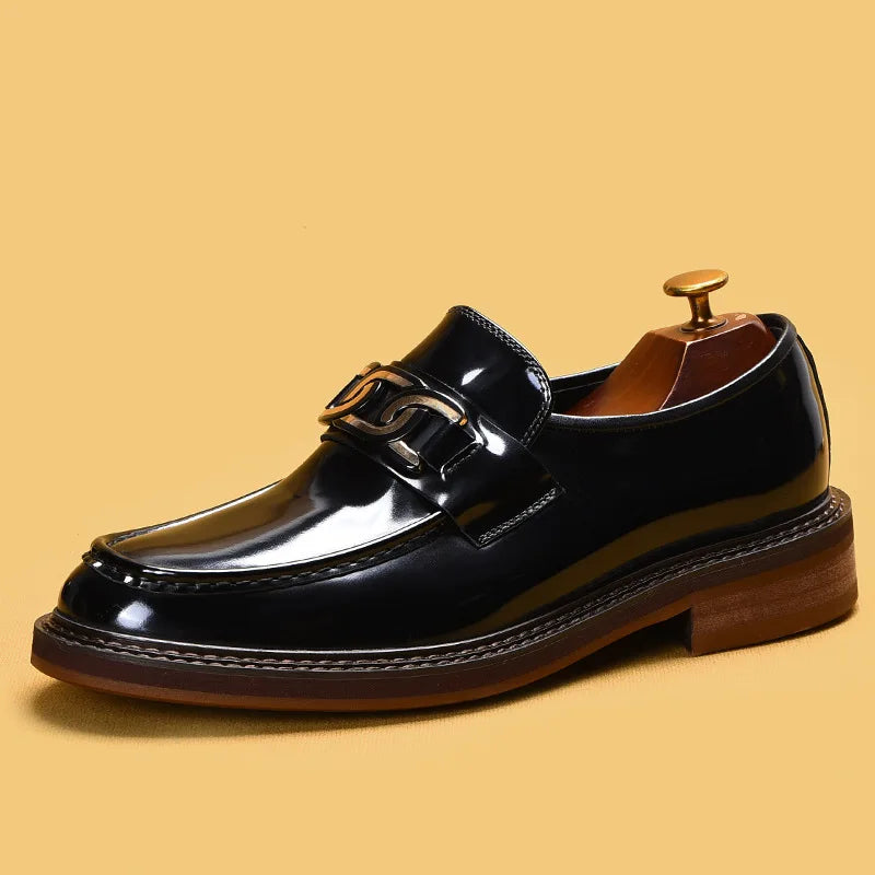 Luxury Slip on Dress Shoes Men Genuine Leather Italian Loafer Shoes for Men Black Brown Brand Formal Oxford Men Casual Shoes