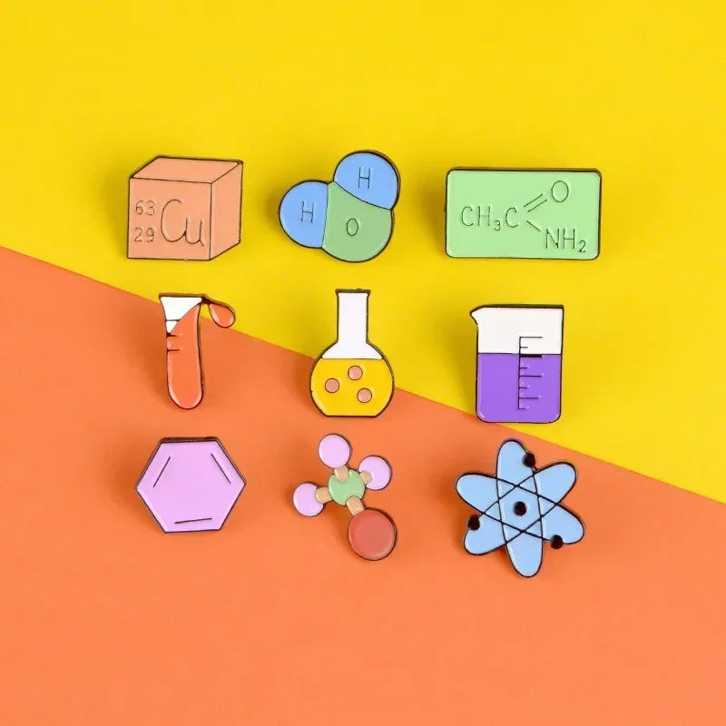 Experimental Chemistry Series brooch Enamel Pin Jacket personality accessories Friends and children cute Gift