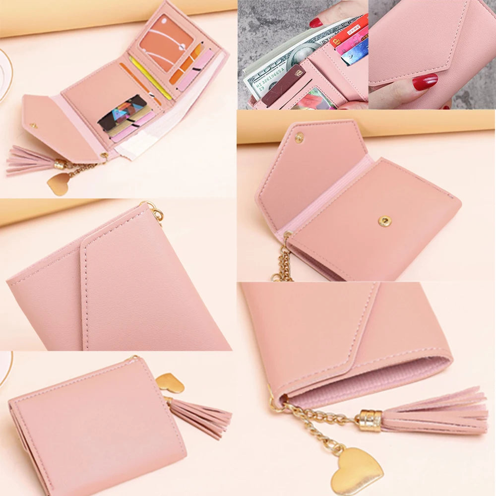 Customized Personalized Short Tassel Pendant Womens Wallet Waterproof Custom Luxury Fashion High Quality Little Girl Coin Purse