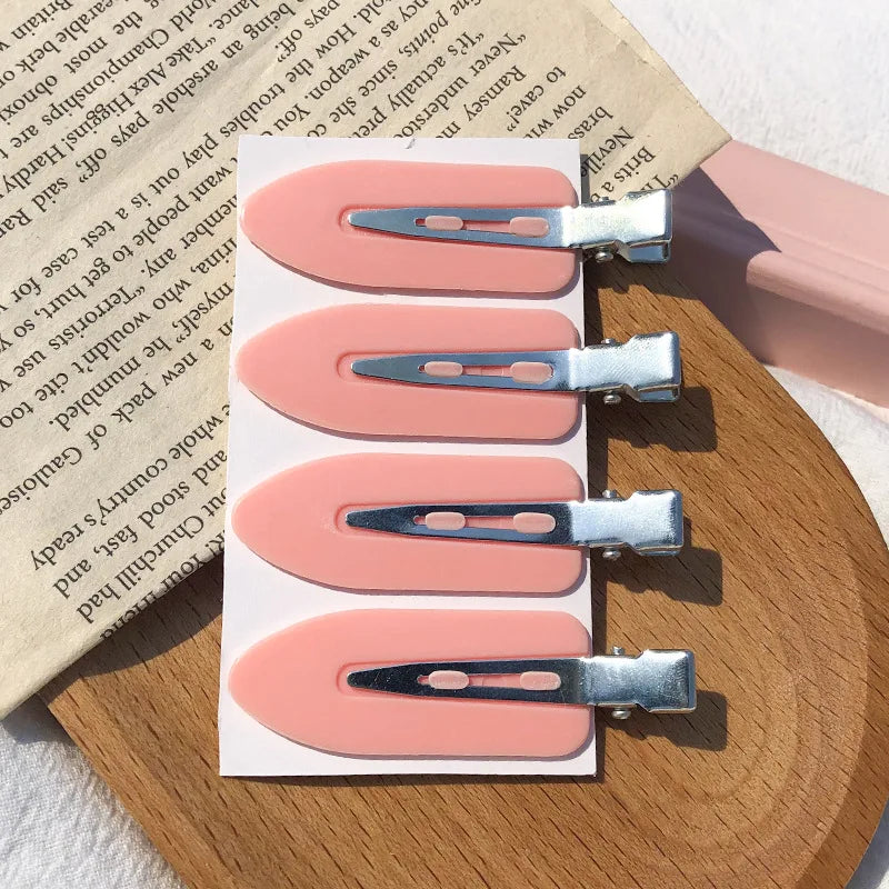 4Pcs/Set Beauty Salon Seamless Hairpin Professional Styling Hairdressing Makeup Tools Hair Clips For Women Girl Headwear
