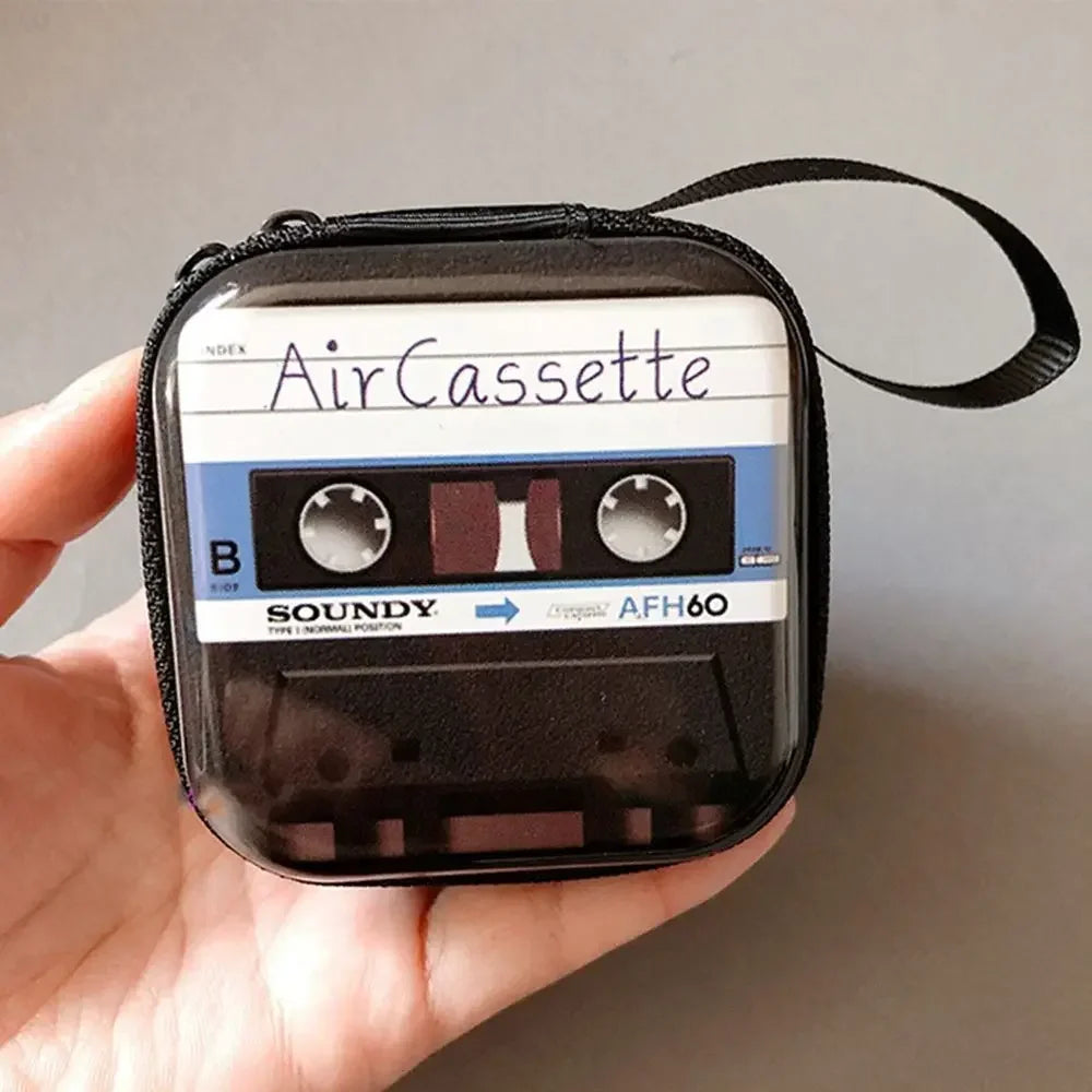 Retro Feelings Creative Coin Purse Headphone Storage Bag TV Tape Bag Coin Bag Storage Box Wallet Purse Kids Earphone Box
