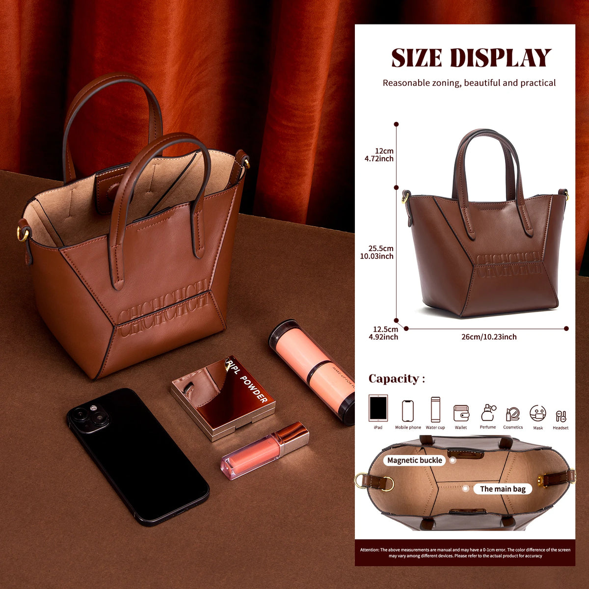 Women's Handbag Autumn New Dual Use Mobile Phone Bag Simple Women's Embossed Shoulder Bag