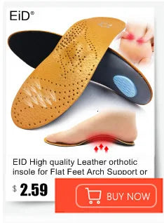 EiD 3/4 Leder orthopädische Schuheinlagen für Plattfüße Fußgewölbestütze orthopädische Schuheinlegesohle Einlegesohlen für Herren und Damen Fußpflege