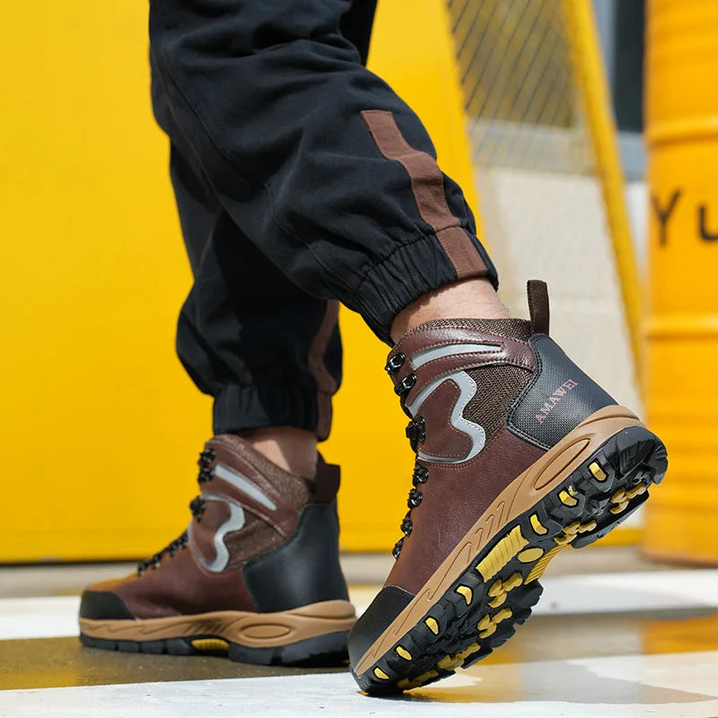 Men Safety Shoes Work Sneakers Indestructible Shoes Puncture-Proof Protective Shoes Work Boots Steel Toe Oil-resistant shoes
