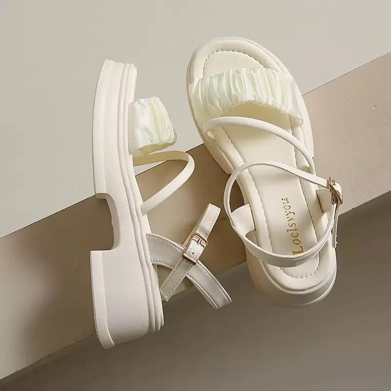Fairy Style Thick Soled Sandals for Women Wearing Summer   New Thick Heels with Fashionable Beach Shoes