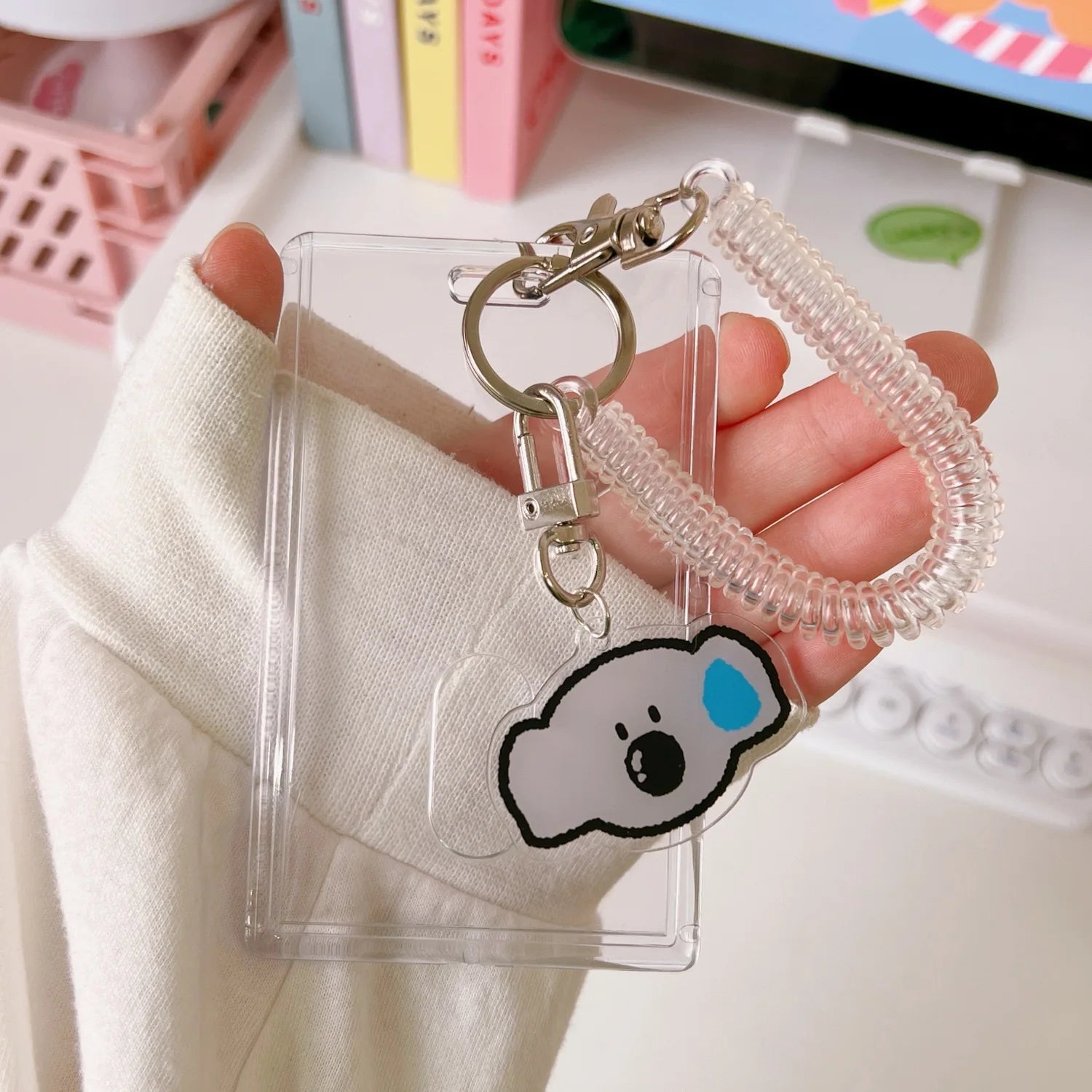 1 Pcs Cute Japanese And Korean Internet Celebrity Teddy Bear Card Holder Student Portable ID Bank Card Protection Case
