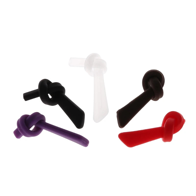 Accesorios de puntas de patilla de silicona suave antideslizantes para gafas con orificio cuadrado Dropship