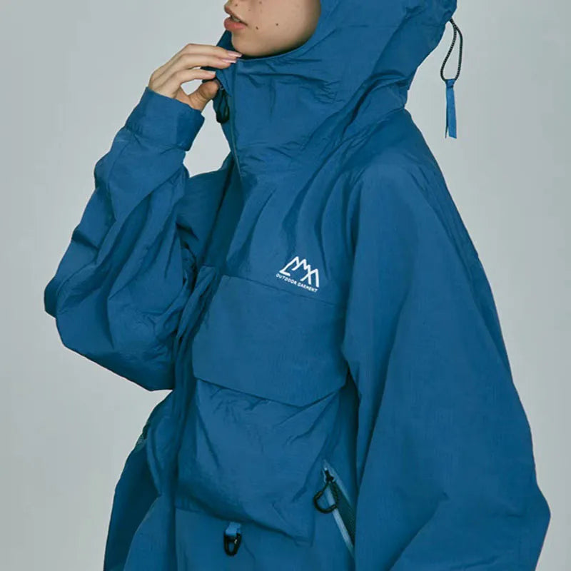 Lockere, wasserabweisende Kapuzenjacke Bequeme langärmelige Oberbekleidung im jugendlichen Stil für Herren und Damen