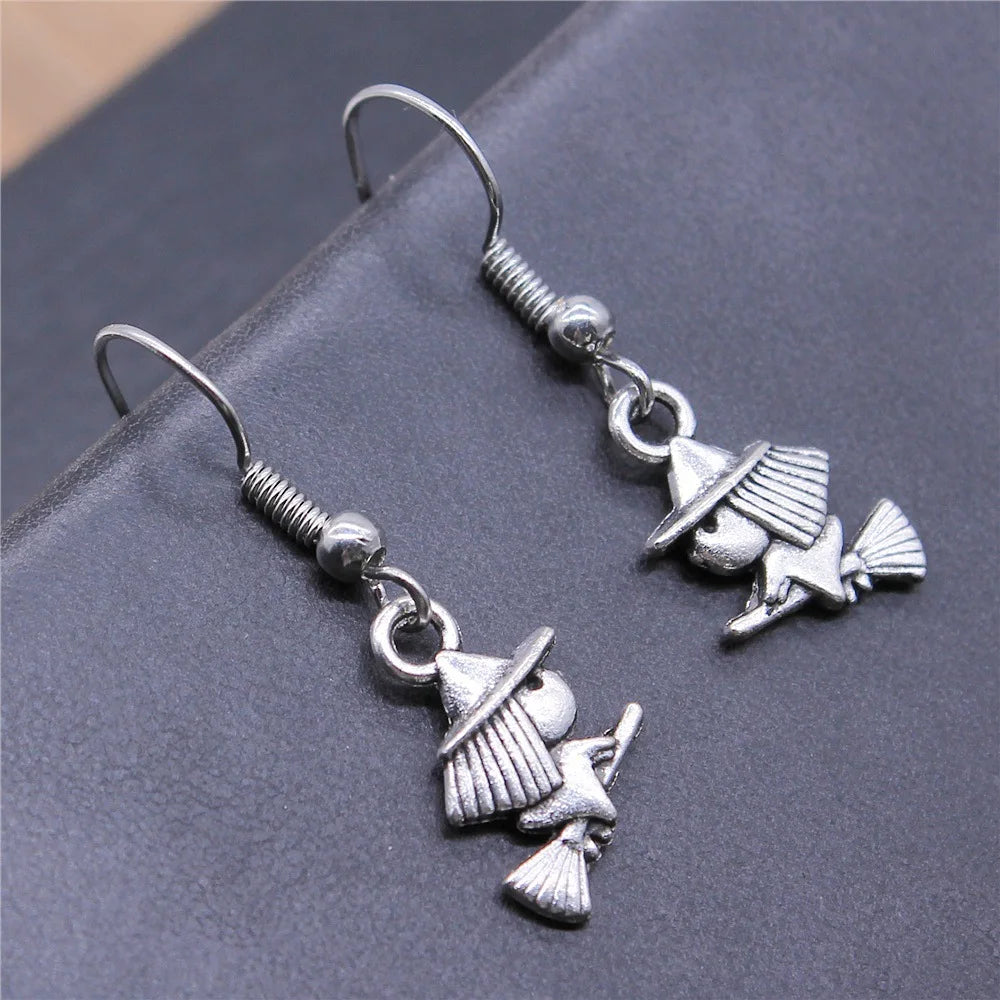 Drop Earrings Fashion Handmade Simple Design 2 Colors Witch Pendant Earrings