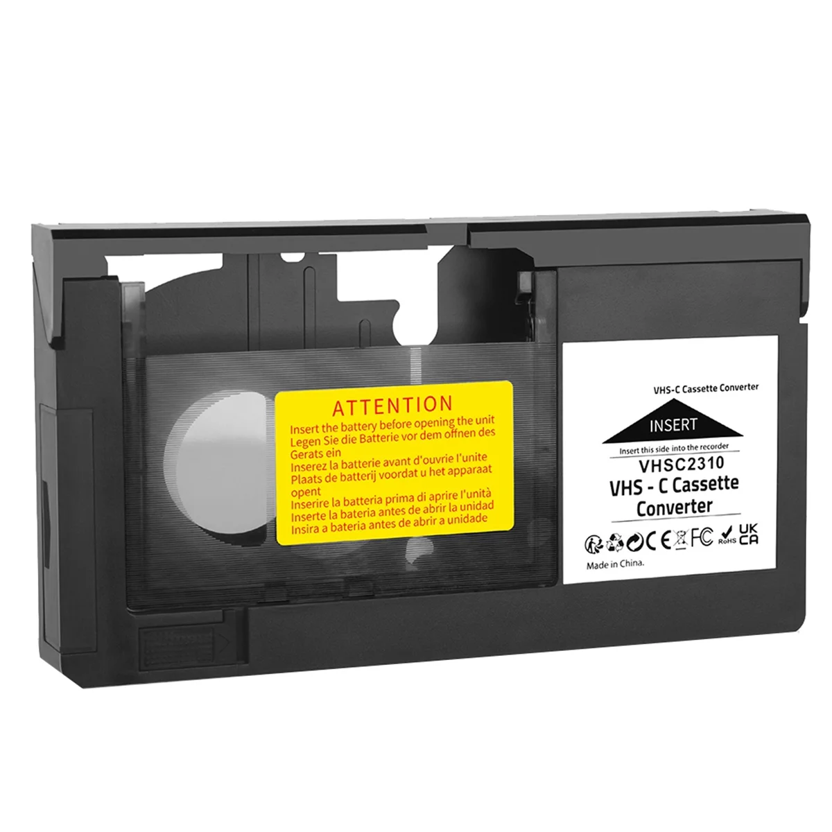 A66I VHS-C Cassette Converter for JVC for RCA for Panasonic VHS to VHSC SVHS-C Cassette Adapter Not for 8mm/MiniDV/Hi8