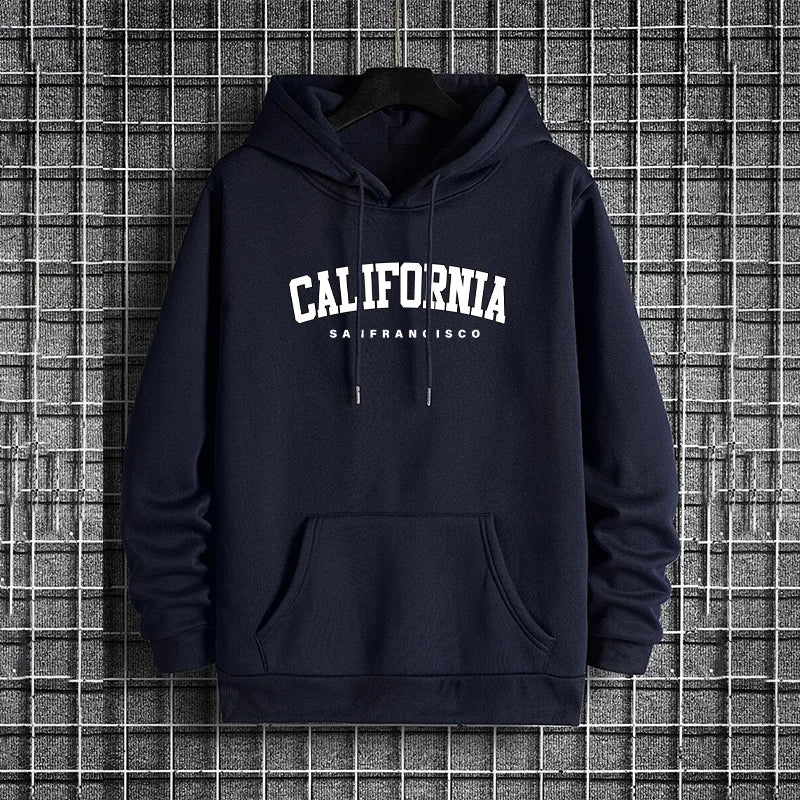 Newest California Mens Hoodie Urban Streetwear Top Fashion Hip Hop Hooded Sweatshirt Male Trendy Casual Hoody Autumn Winter Wear