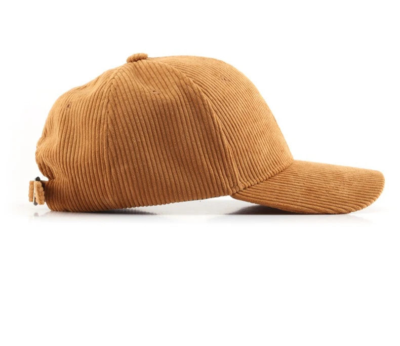 2025 New Corduroy Baseball Cap Women Men Cotton Solid Sunhat Sport Snapback Caps Autumn Warm Fashion Hip Hop Fishing Hat