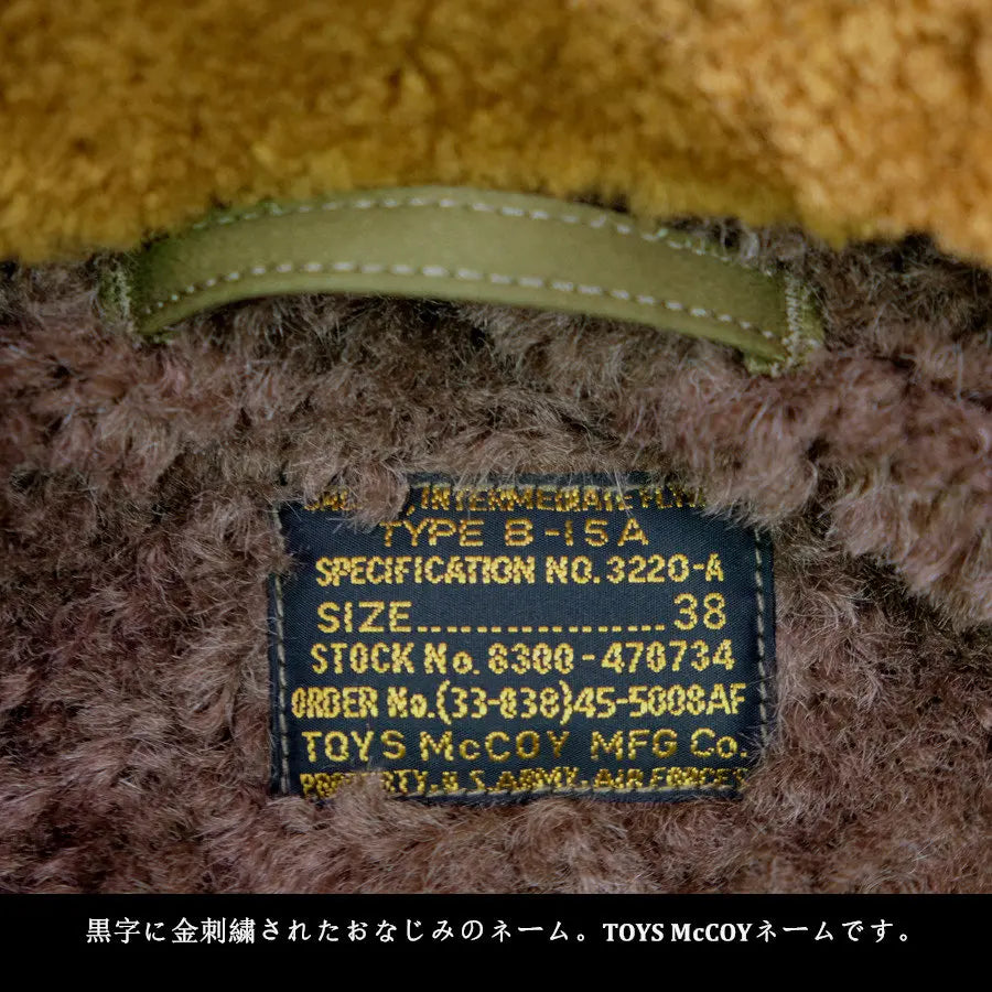 TOYS McCOY1945 real wool collar B15A thickened flight jacket