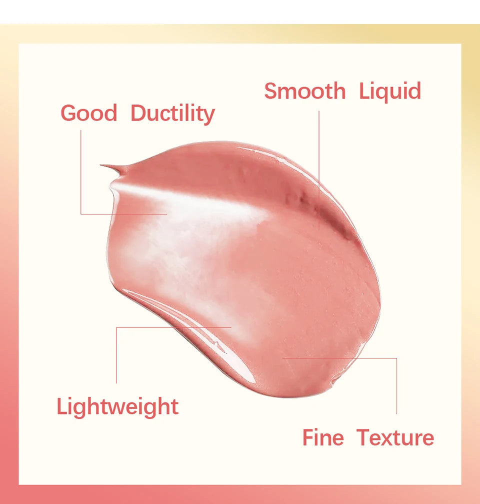 7.5ml Matte Liquid Blush Velvet Blusher Orange Peach Face Pigment Lasting Beauty Natural Cheek Tint Cream Waterproof  Blush