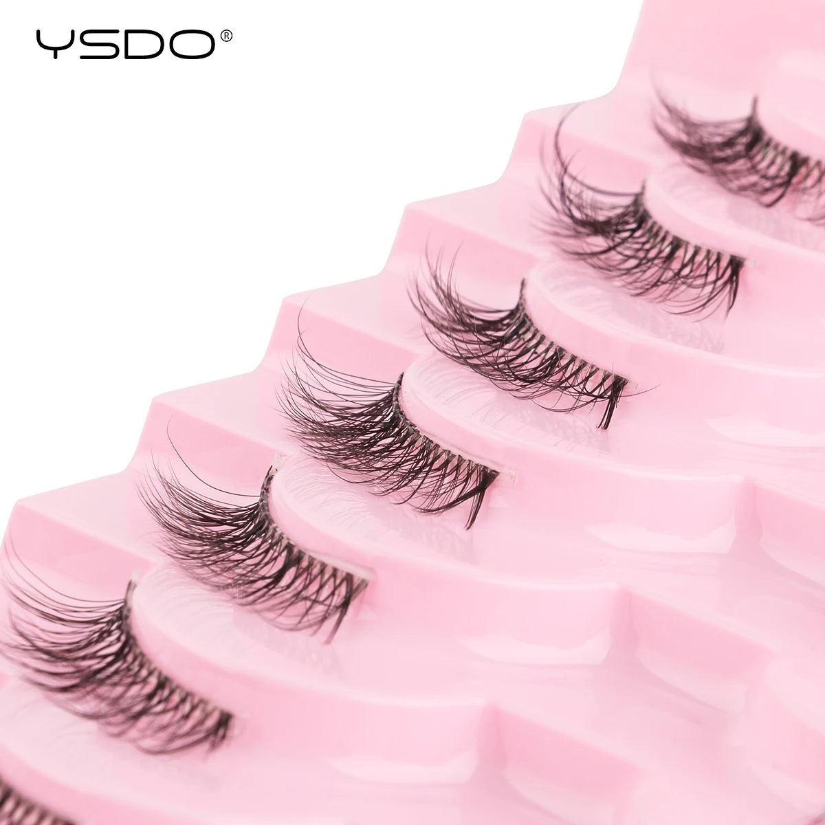 YSDO Halb-Wimpern 5/7/10 Paare Nerzwimpern Natürliche Falsche Wimpernverlängerung Make-up Wispy Katzenwimpern Künstliche Wimpern Maquiagem Cilios