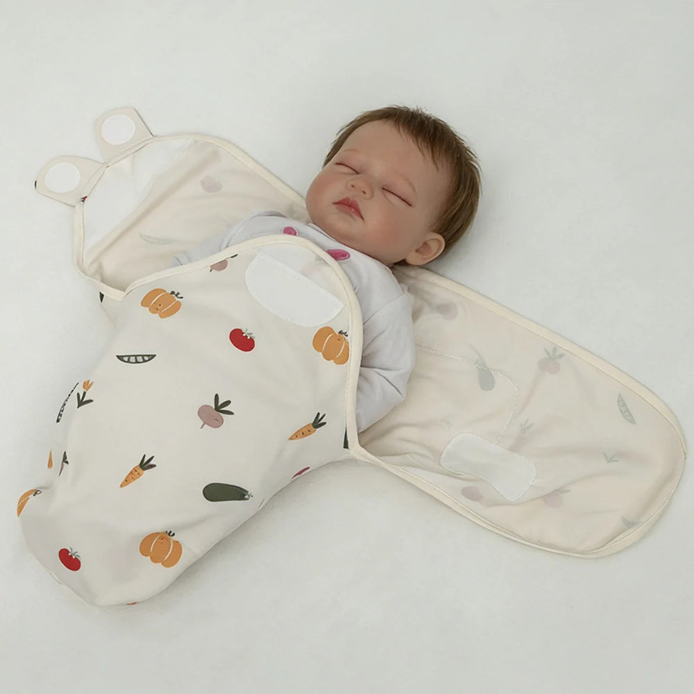 0-6 Months Baby Sleeping Bag Summer Thin Single Layer 100% Cotton Soft Breathable Newborn Swaddle Wrap Anti-Startle Sleepsack