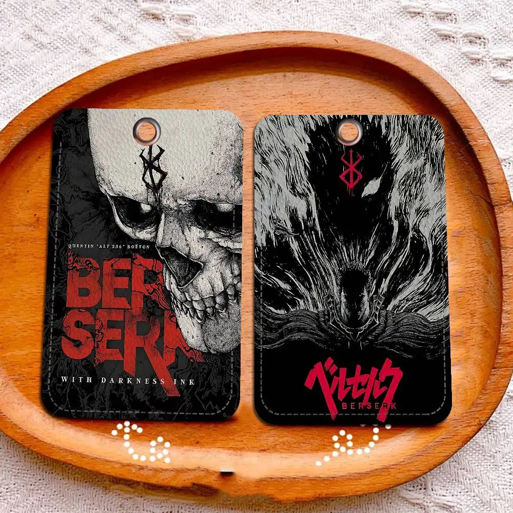 Anime B-berserk Badge Holder Keychain For Bank Business Work Card Holder Student Card Protective Case Bus Card