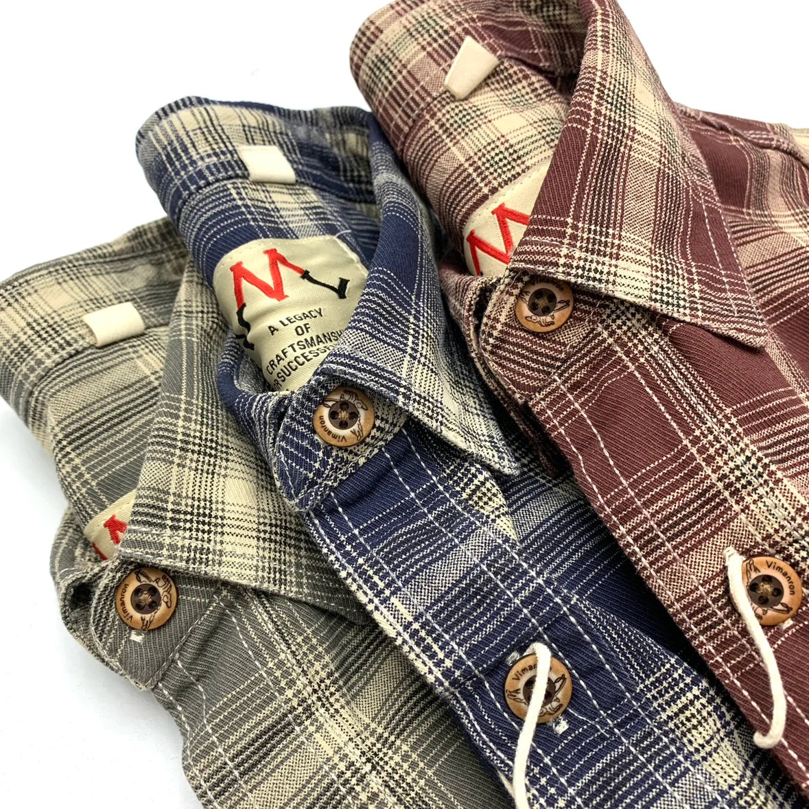 2025 Autumn New Japanese Retro Long-Sleeve Turn-down Collar Plaid Shirt Men's Fashion 100% Cotton Washed Loose Casual Blouses