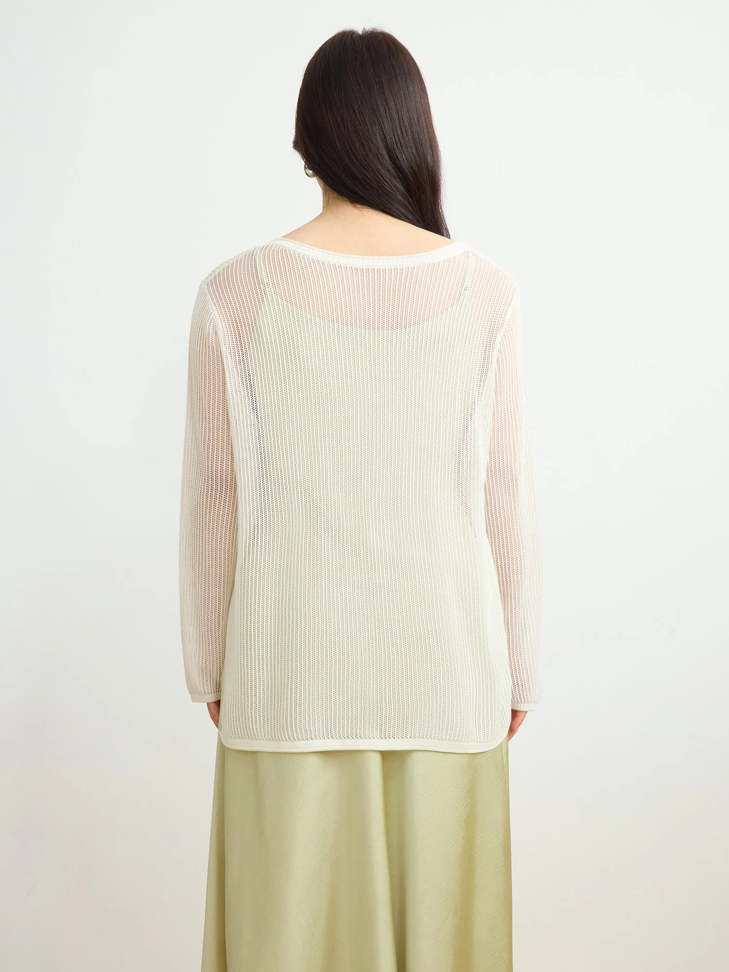 DUSHU Plus Size 2025 Spring Summer New Hollow Sunscreen Knit Cardigan For Women Thin All-match Cardigan Chic Top 25DS81287