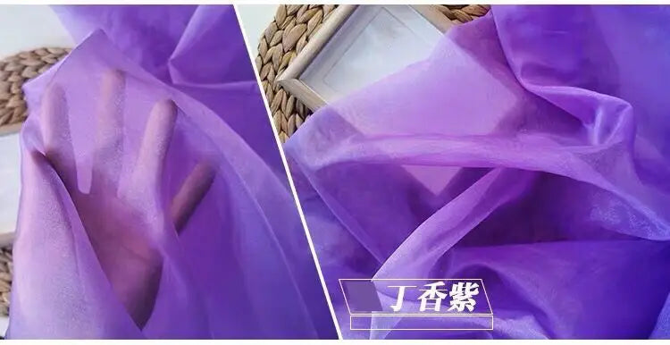 3/5/10m  Crystal Sheer Organza Voile Fabric - Ideal Material for Making Clothing and DIY Crafts, By the Meter