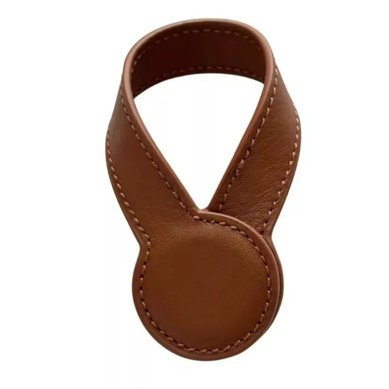 Multi-purpose Pu Leather Magnetic Hat Clip Strong Magnetic Round Organizer Clip Travel Bag Charms Luggage Accessories