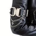 Men's Hip Hop Belt Gothic Faux Leather Arm Cuff with Decorative Tassels for Christmas Halloween Carnival Party Fashion Belt