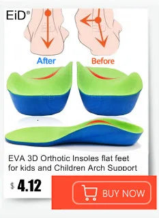EiD 3/4 Leder orthopädische Schuheinlagen für Plattfüße Fußgewölbestütze orthopädische Schuheinlegesohle Einlegesohlen für Herren und Damen Fußpflege