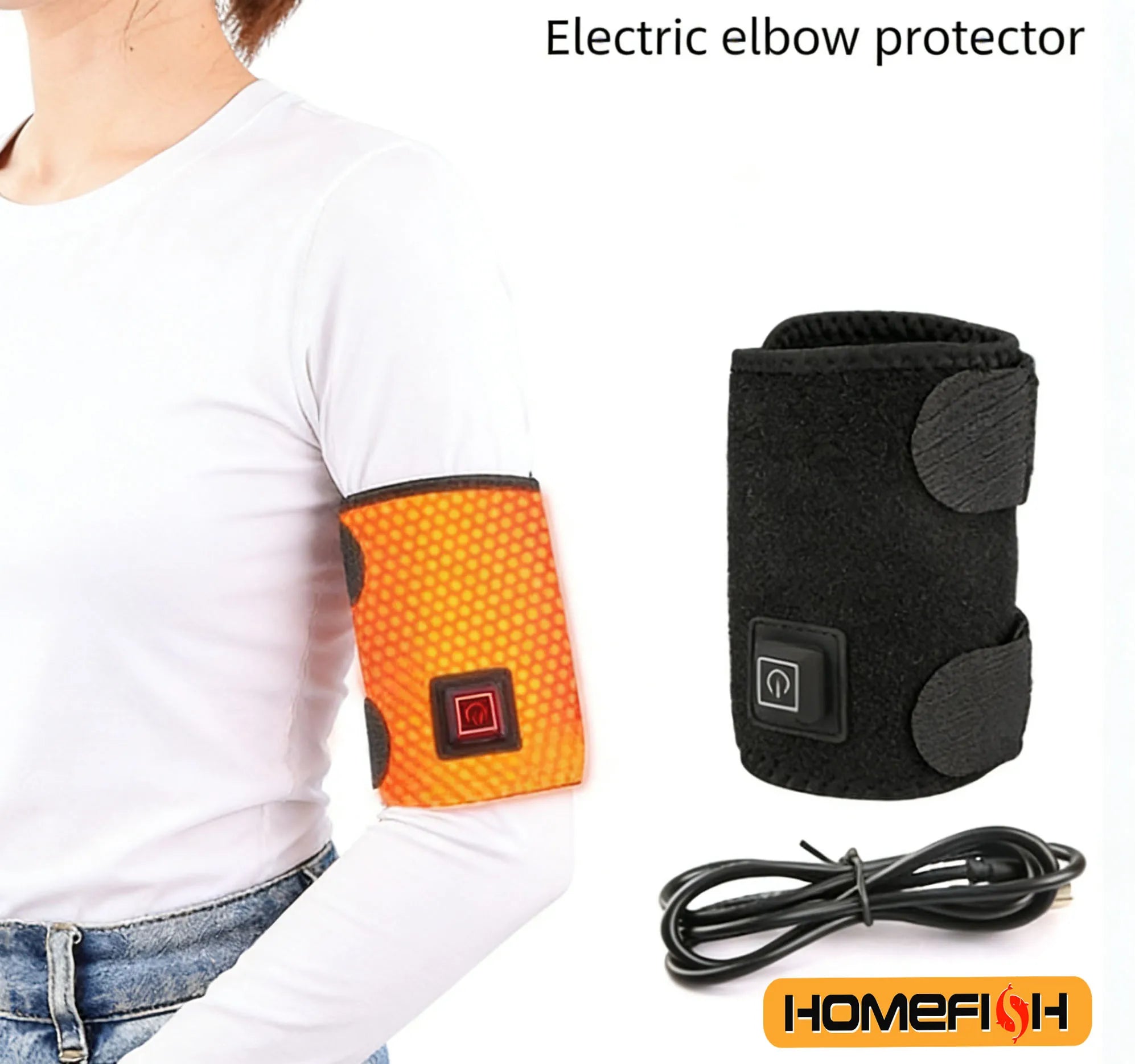 1PC Electric Heated Massage Knee Support - 3-Temperature Control, Universal Elbow & Shoulder Warm Wrap