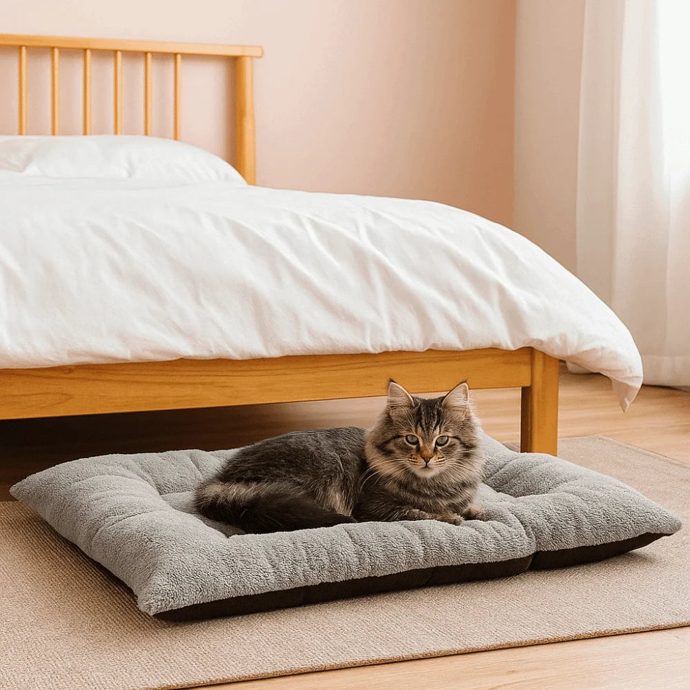 Warm Dog Bed Mat Surrounding Style Super Soft Pet Plush Pad Comfortable Non-slip Cat Cage Mattress for Cats and Dogs