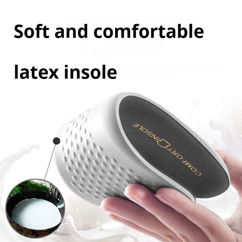Leather latex insole men's shock-absorbing sports insoles breathable and comfortable anti-odor Shoe Pads 1Pair/2Pair