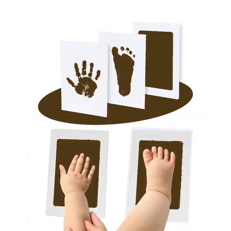 DIY-Set für Baby-Hand- und Fußabdrücke, Stempelkissen, Fotorahmen, Handabdruck für Kleinkinder, Souvenir-Accessoires, sicheres, sauberes Babyparty-Geschenk