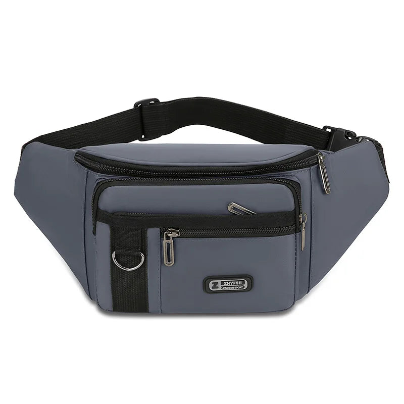 Unisex Multifunctional Waist Packs Large Capacity Waterproof Nylon Business Pack Trendy Crossbody Chest Bag for Travel Work