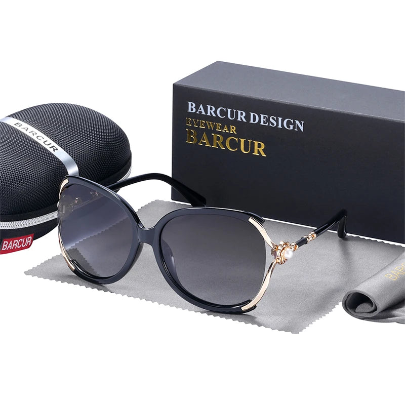BARCUR Butterfly Design Fashion Women Sunglasses Polarized Lens Ladies Sun Glasses UV400 Protection