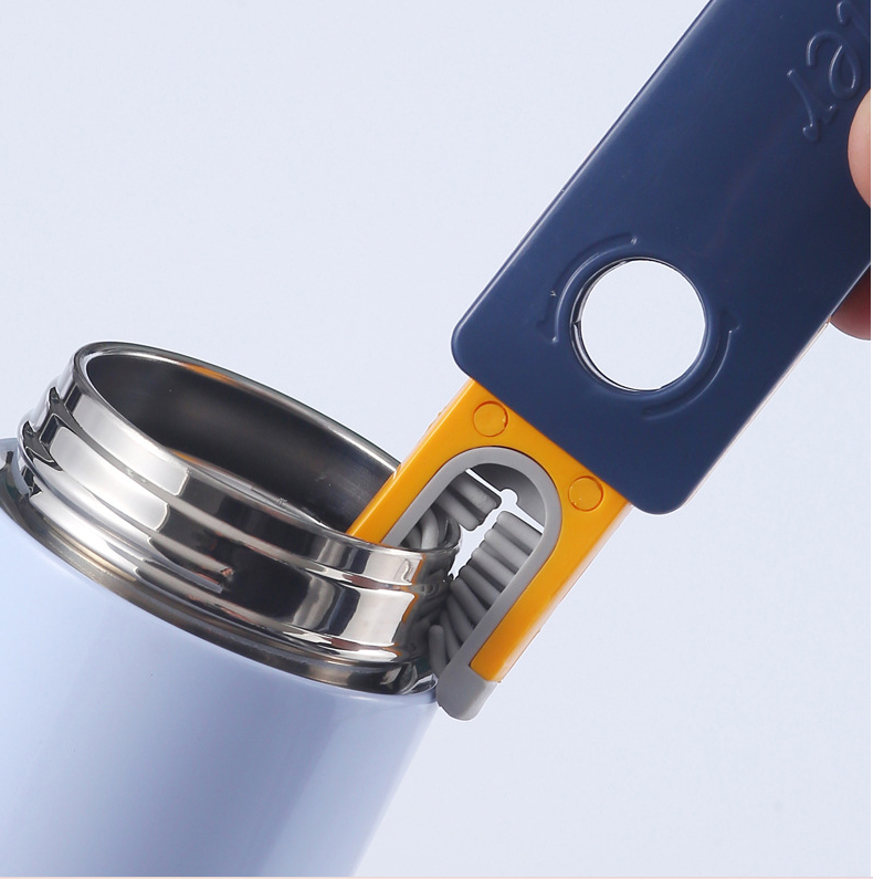 Cepillo Limpiador de Huecos 4 en 1, Cepillos de Limpieza Multifuncionales para Tazas, Herramienta de Limpieza para Botellas de Agua, Mini Cepillo de Silicona en Forma de U, Gadgets de Cocina