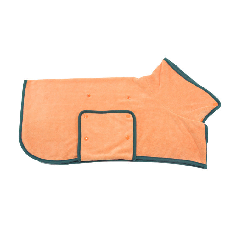 Absorbierender Haustierbademantel aus Mikrofaser mit Taillenbindung
