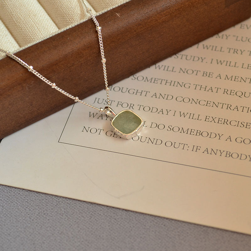 Simple Geometric Square Pendant Necklace For Women