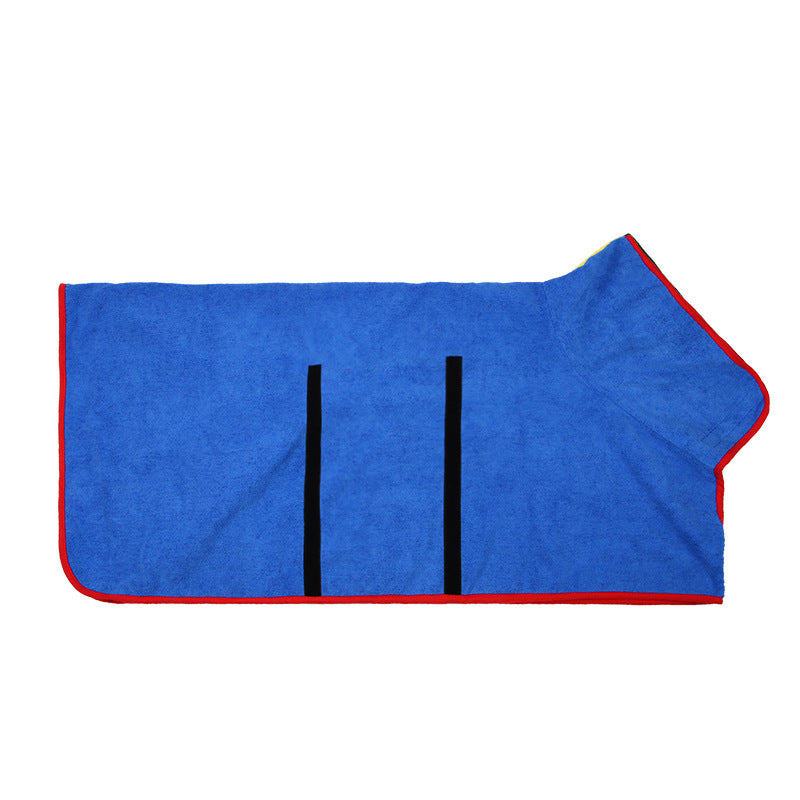 Absorbierender Haustierbademantel aus Mikrofaser mit Taillenbindung