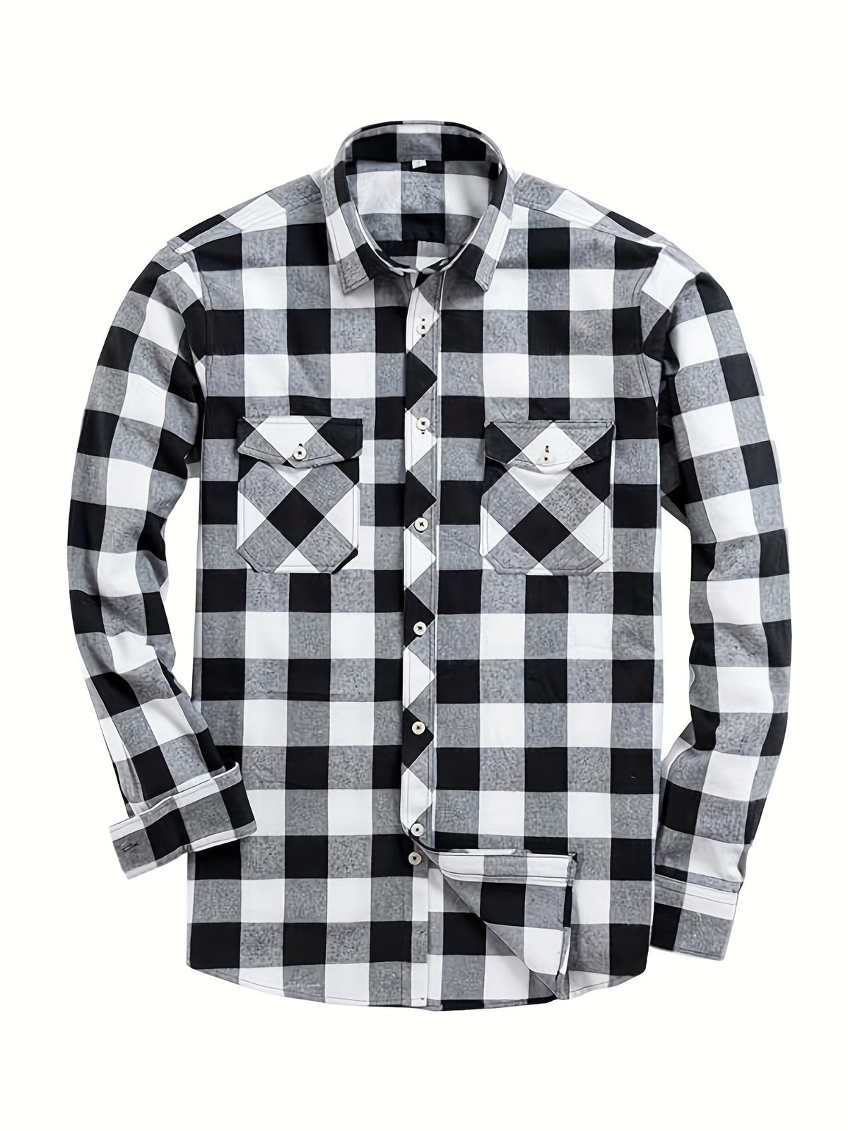 Mens Stylish Long-Sleeve Lapel Shirt
