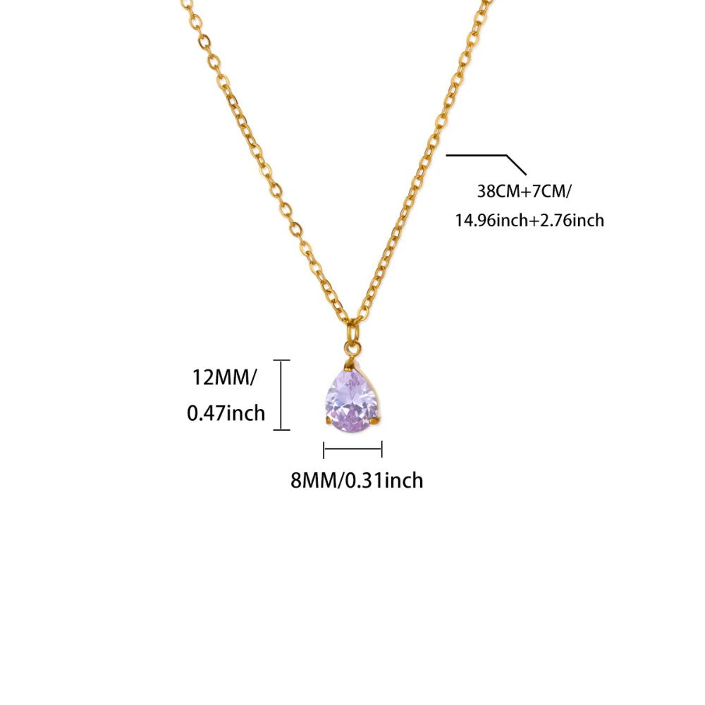 New Birthstone Necklace With An Oval Shape