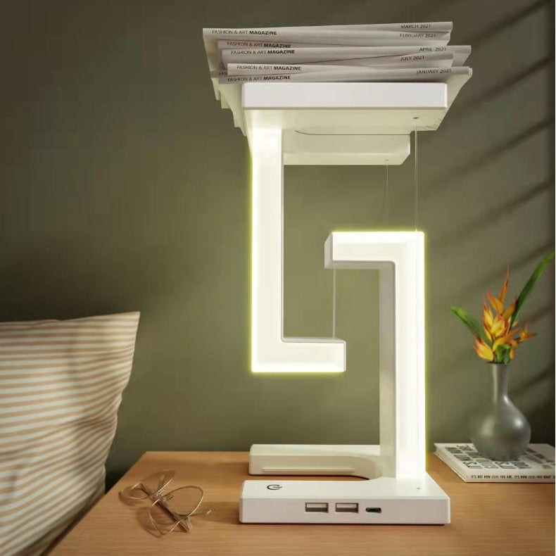 Kreative kabellose Smartphone-Lade-Schwebe-Tischlampe Balance-Lampe schwebend für Zuhause Schlafzimmer