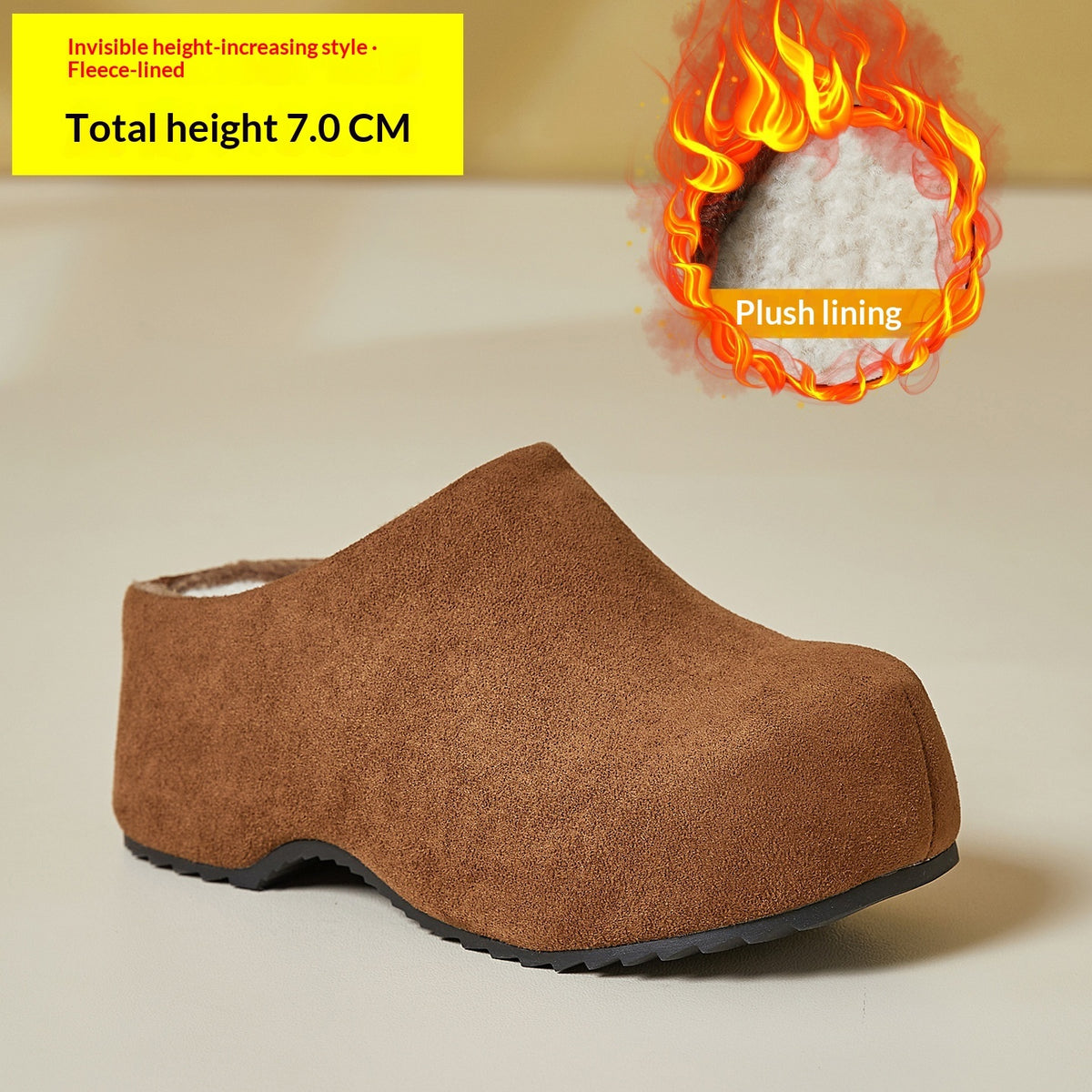 Retro Chunky-sole Closed-toe Mules For Women, Perfect For Outdoor Wear