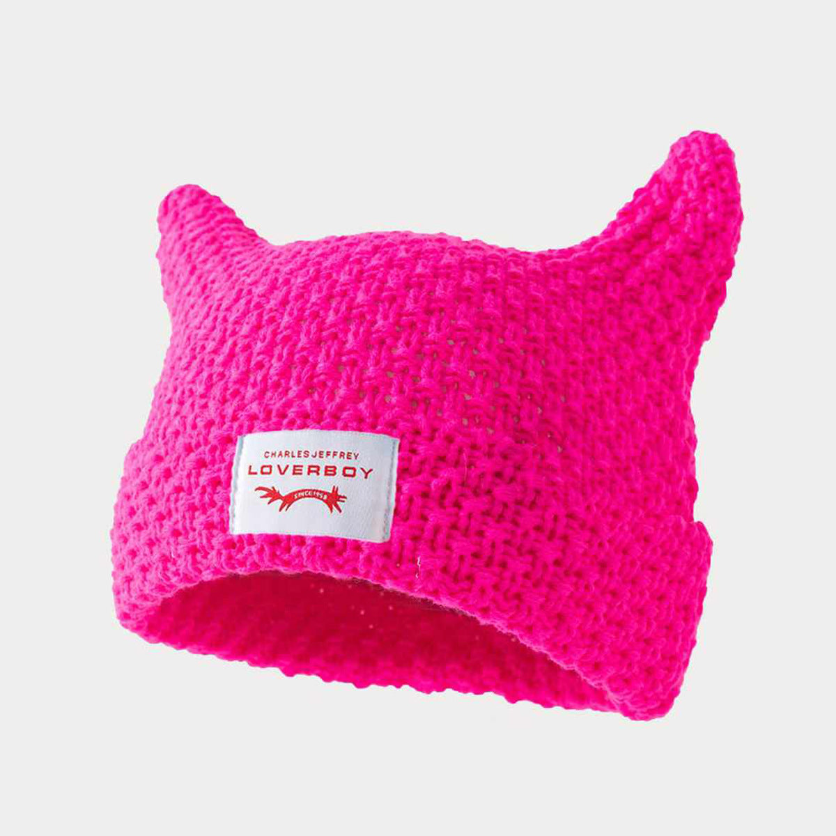 Handmade Knitted Striped Hat With Cute Cat Earscasual And Warm