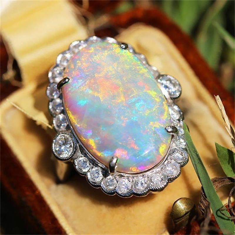 Copper Plate Inlaid Zircon Ring