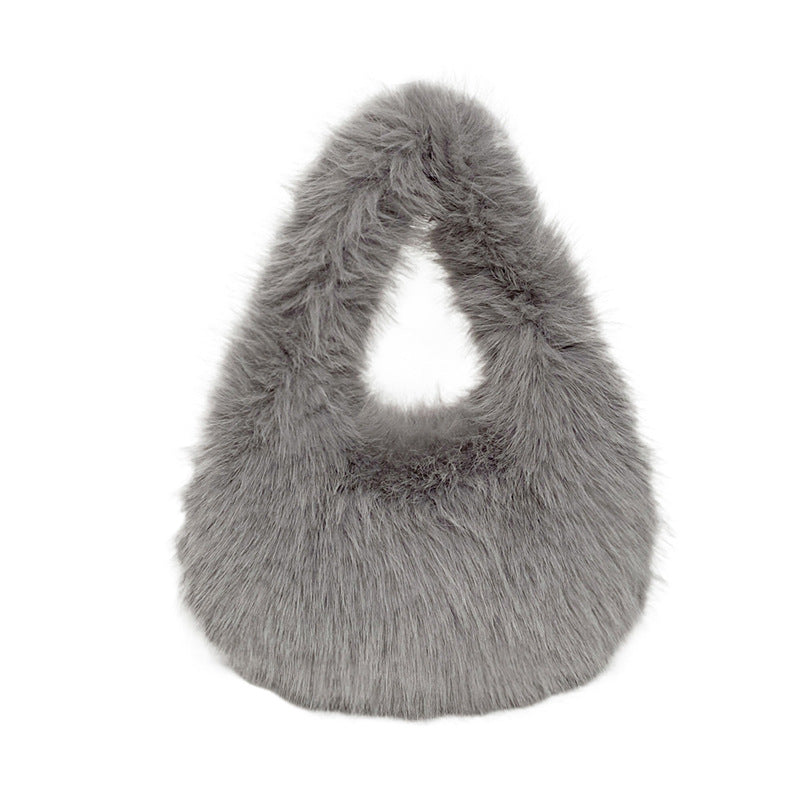 Womens Versatile Simple Plush Tote Bag