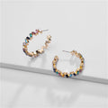 Stylish And Versatile Round Earrings With An Elegant Sophisticated Vibe