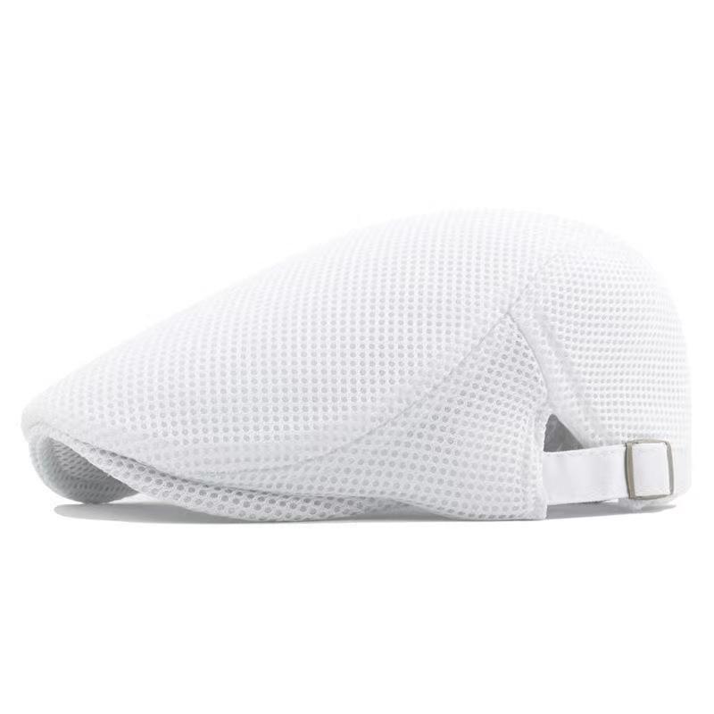 Korean-style Trendy Beret Sun Hat Mens Womens Solid-color Marching Cap