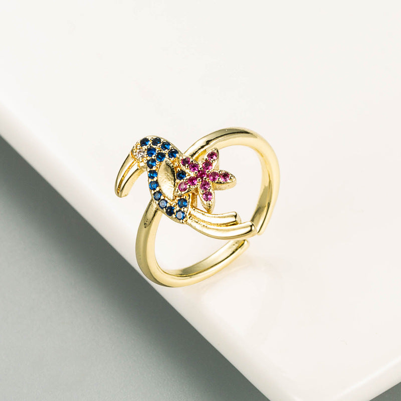 Creative And Unique Woodpecker-Shape Ring
