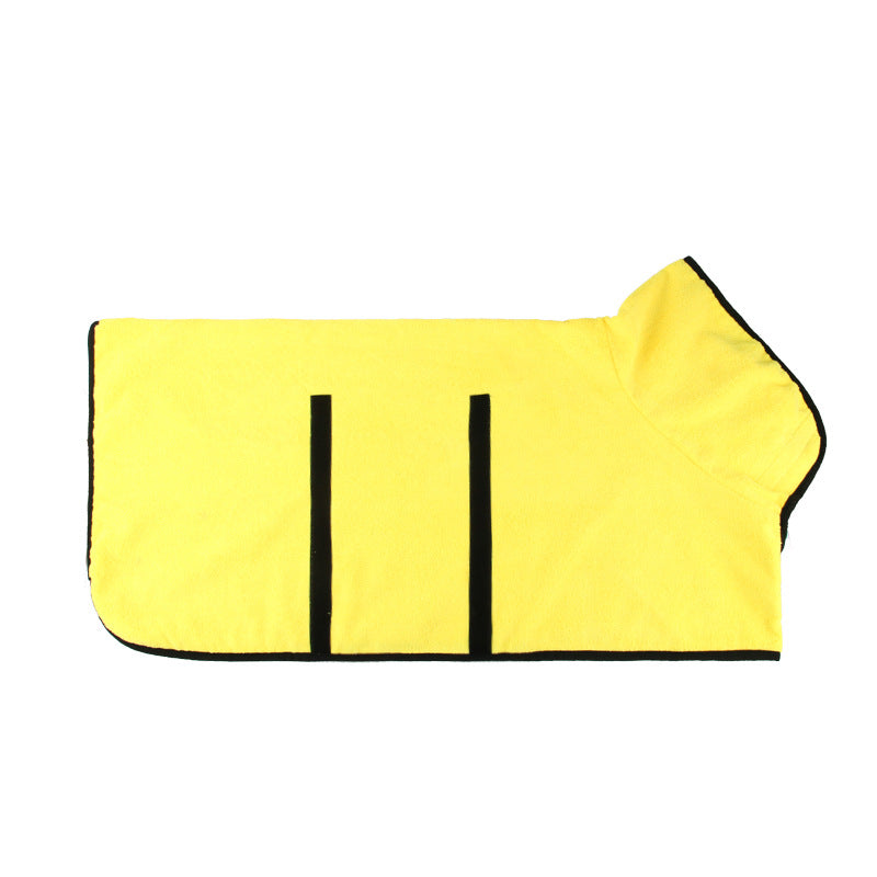Absorbierender Haustierbademantel aus Mikrofaser mit Taillenbindung