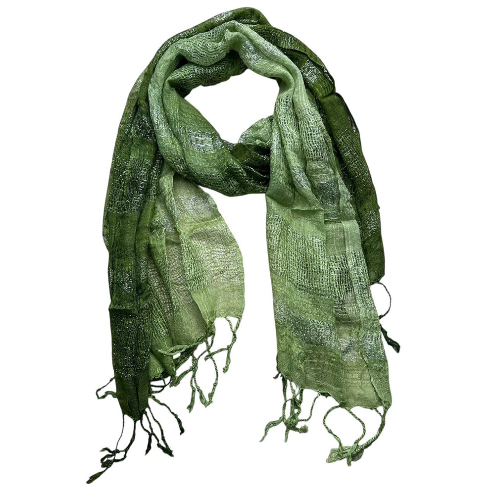 2pcs Lightweight Long Scarf With Metallic Shimmer,vacation,daily Life,evening Party,Office Appropriate Subtlety For Women Men,for Casual Outfits