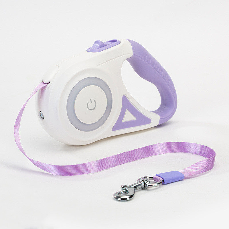 Hundeleine, Rollleine und Hundehalsband, Spot-Licht Automatische Haustier-Hunde-Katzen-Zugleine für kleine und mittelgroße Hunde, Haustierprodukt